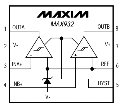 Схема  MAX932ESA