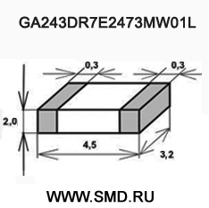Размеры GA243DR7E2473MW01L