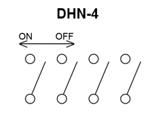 Схема DIP 4 переключателя