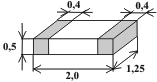 Размеры чип терморезисторов EWTF05